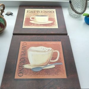 11.5 inches by 11.5 inches kitchen wall art set